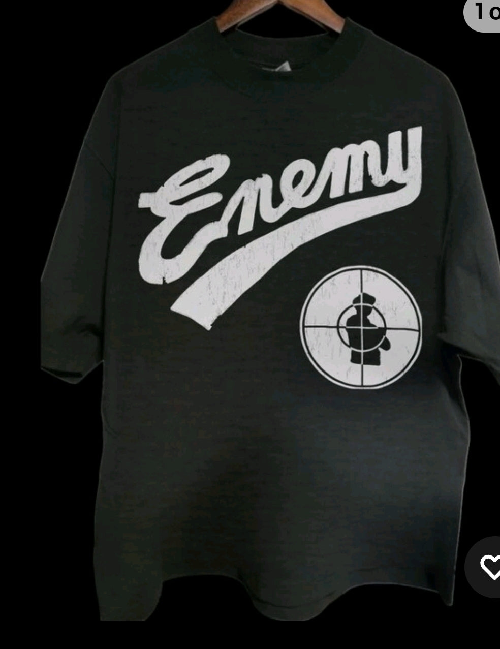 1991 Public Enemy Crosshair Rare   On  Shaka Heavyweight T-Shirt  Modern
