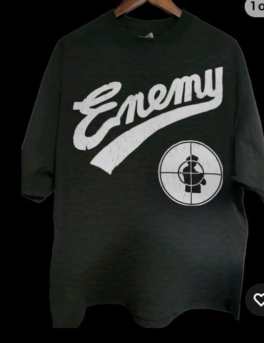 1991 Public Enemy Crosshair Rare   On  Shaka Heavyweight T-Shirt  Modern