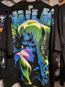 HULK BIG PRINT ON SHAKA HEAVY GARMET DYED T SHIRT BIG PRINT