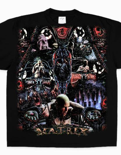THE MATRIX ON SHAKA HEAVYWEIGHT GARMET DYED T SHIRT MOVIE