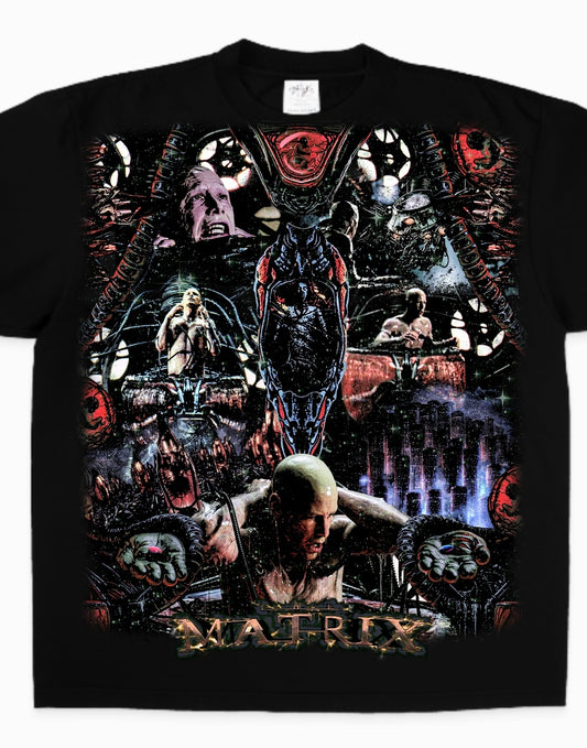 THE MATRIX ON SHAKA HEAVYWEIGHT GARMET DYED T SHIRT MOVIE