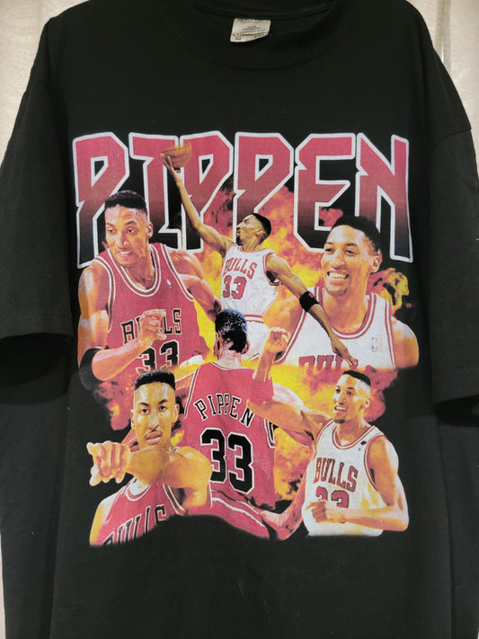 SCOTTY PIPPEN ON SHAKA HEAVYWEIGHT GARMET DYED T SHIRT