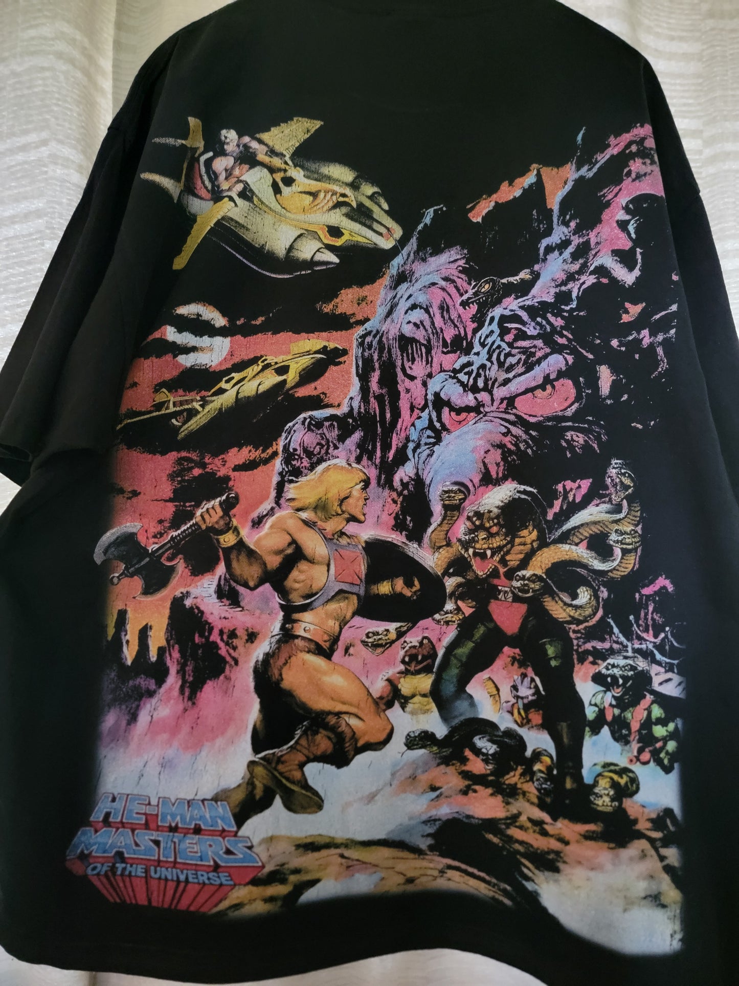 HE-MAN Masters of the universe ON SHAKA HEAVY GARMET DYED T Shirt