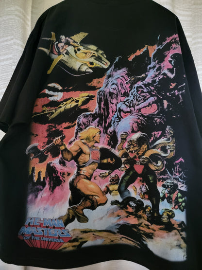 HE-MAN Masters of the universe ON SHAKA HEAVY GARMET DYED T Shirt
