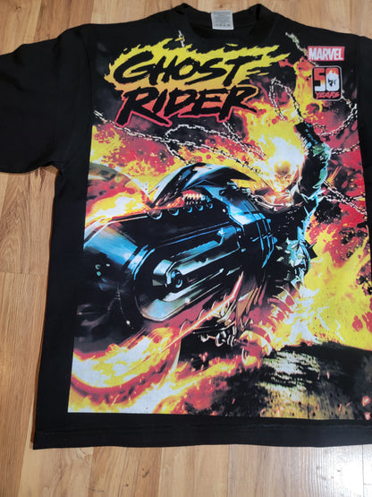GHOST RIDER BIG PRINT ON SHAKA HEAVYWEIGHT GARMET DYED