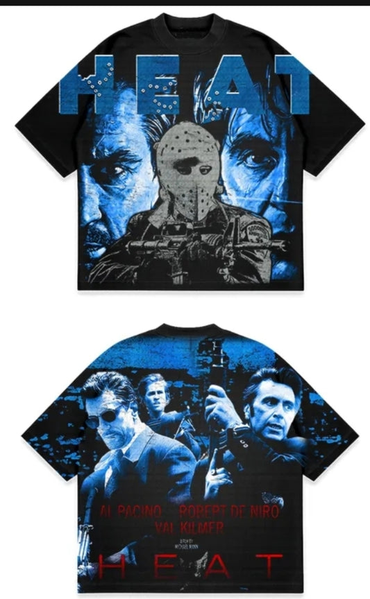 HEAT AOP (FRONT & Back)ON SHAKA HEAVYWEIGHT GARMET DYED T SHIRT