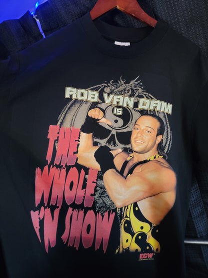 ROB VAN DAM THE WHOLE FKN SHOW ON SHAKA HEAVY GARMET DYED T (Wrestling