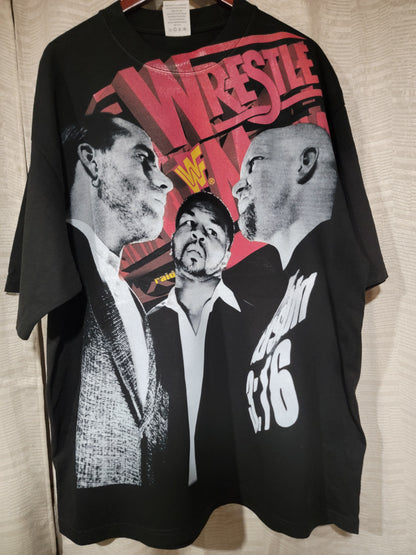 WRESTLEMANIA 14 ON SHAKA HEAVYWEIGHT GARMET DYED T SHIRT WRESTLING
