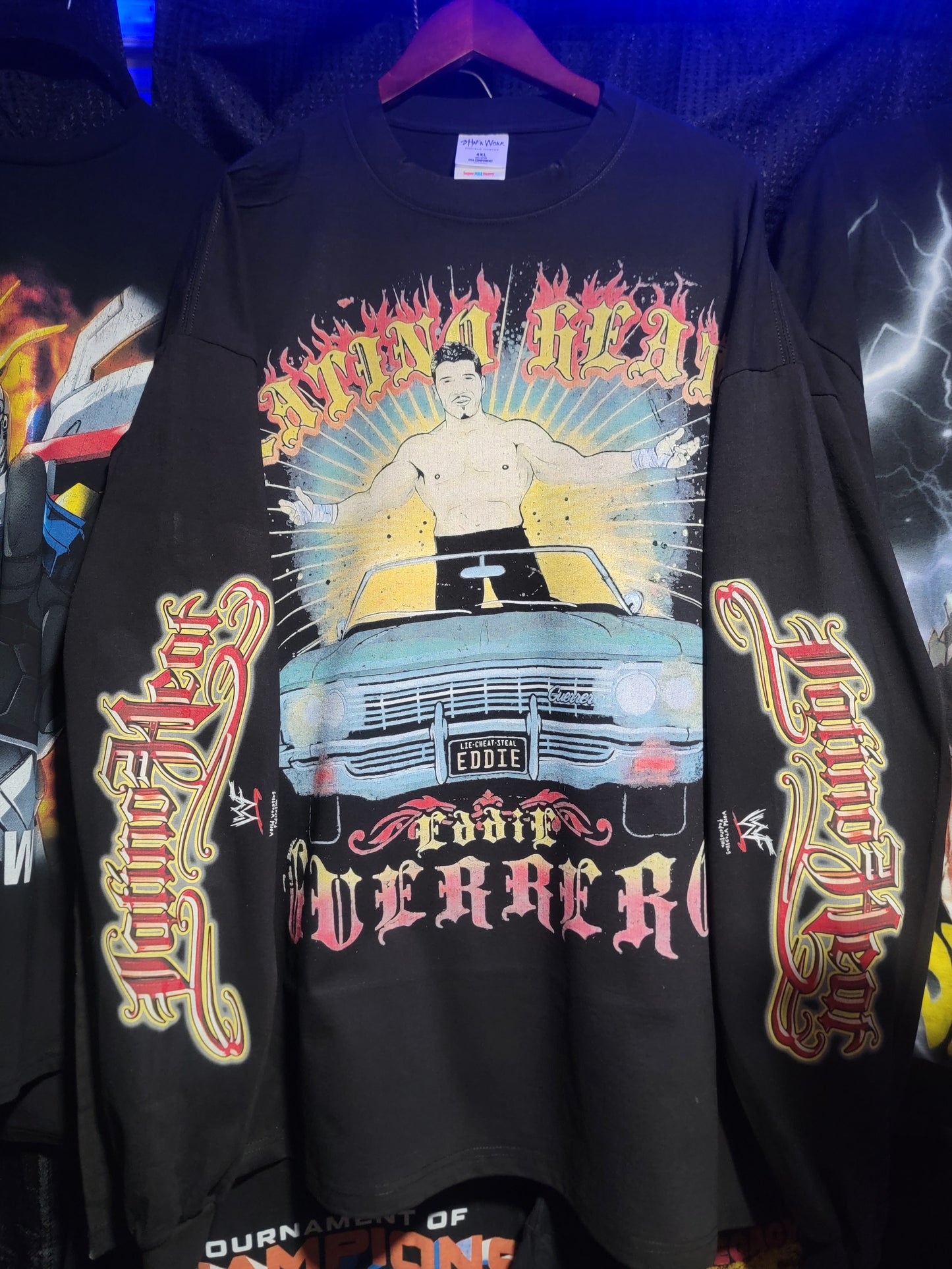 Eddie Guerrero Latino heat long sleeve ON HEAVYWEIGHT SHIRT (wrestling