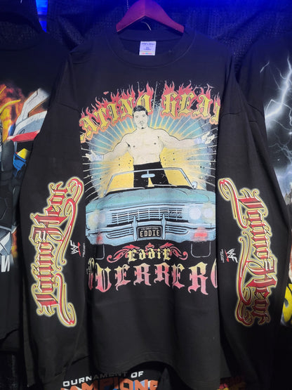 Eddie Guerrero Latino heat long sleeve ON HEAVYWEIGHT SHIRT (wrestling