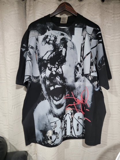 STONE COLD "AUSTIN 3:16 AOP (FRONT ONLY)  ON SHAKA HEAVYWEIGHT GARMET DYED T SHIRT