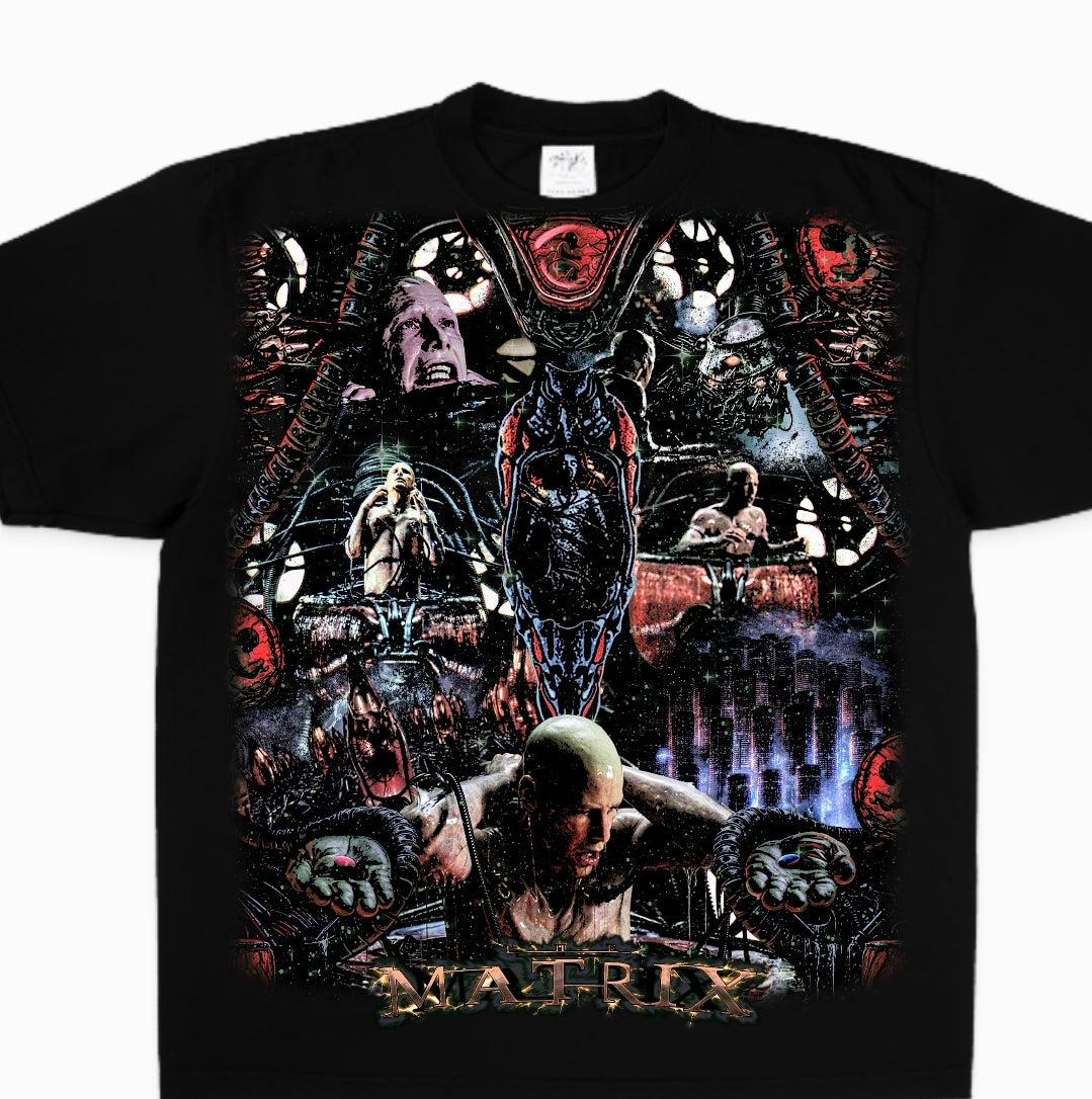 THE MATRIX ON SHAKA HEAVYWEIGHT GARMET DYED T SHIRT MOVIE