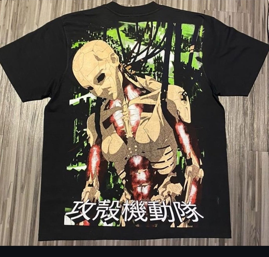 GHOST IN A SHELL OG REPRINT ON SHAKA HEAVYWEIGHT GARMET DYED T SHIRT