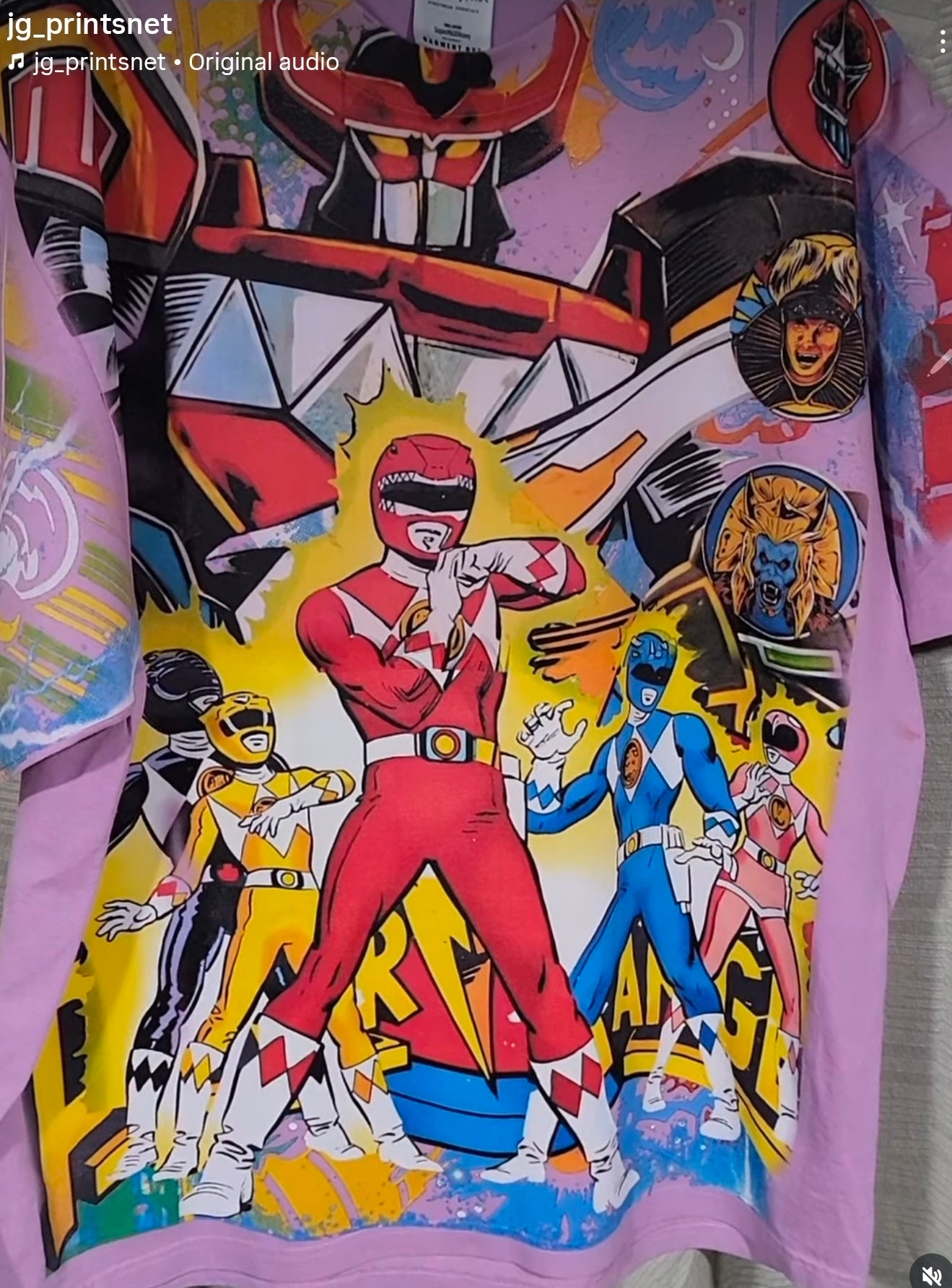 Vntg grey sz 3xl power rangers