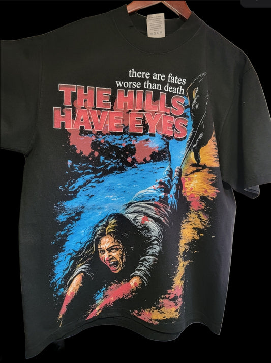 THE HILLS HAVE EYES ON SHAKA HEAVYWEIGHT GARMET DYED T SHIRT "Horror"
