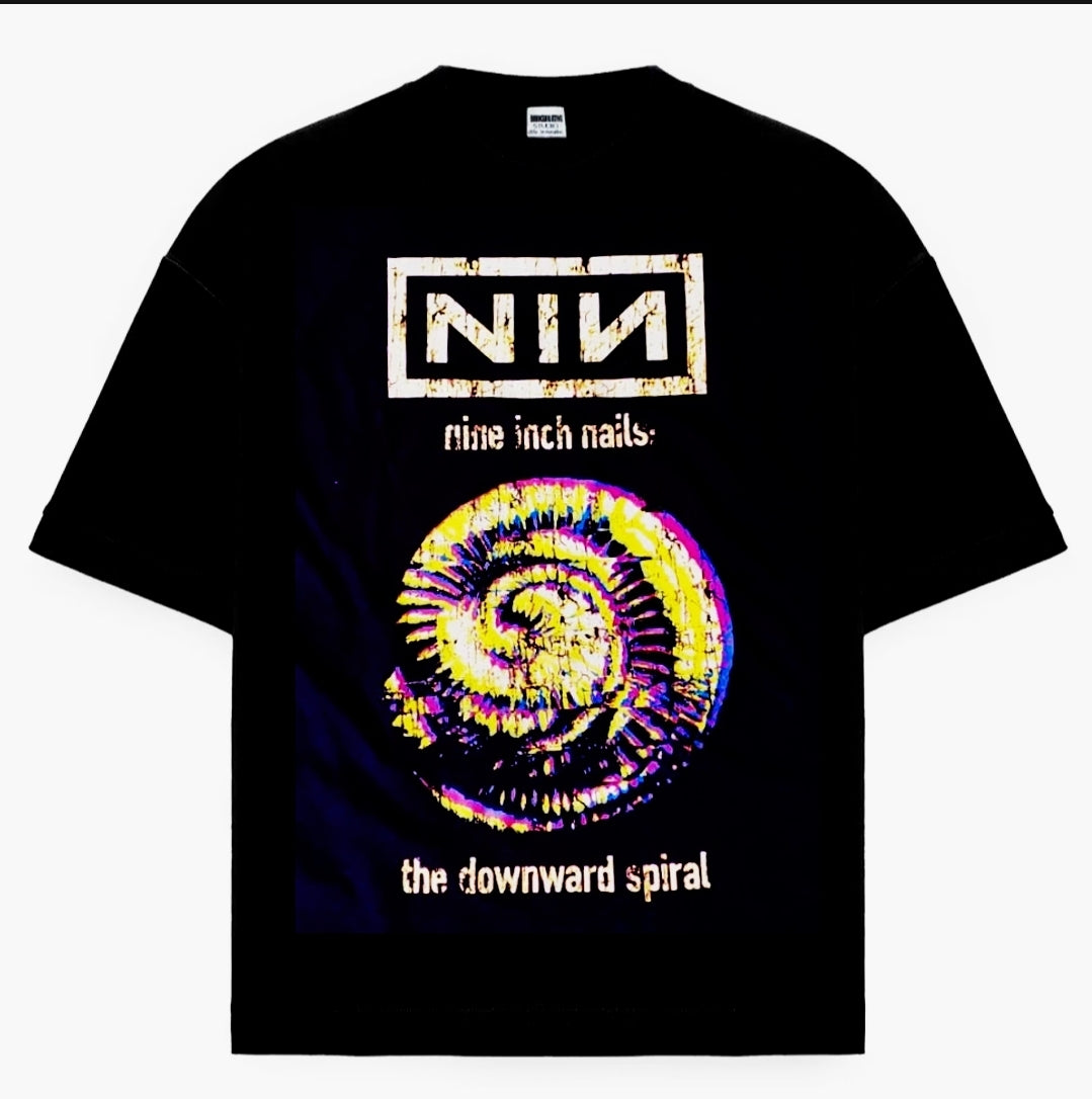 NINE INCH NAILS ON SHAKA HEAVYWEIGHT GARMET DYED T SHIRT