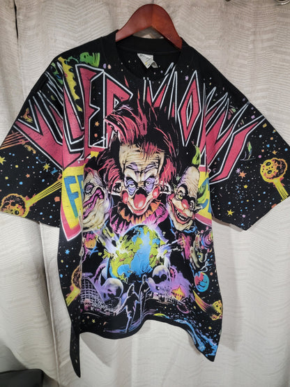 KILLER KLOWNS (FRONT & BACK) AOP ON SHAKA HEAVYWEIGHT GARMET DYED T SHIRT