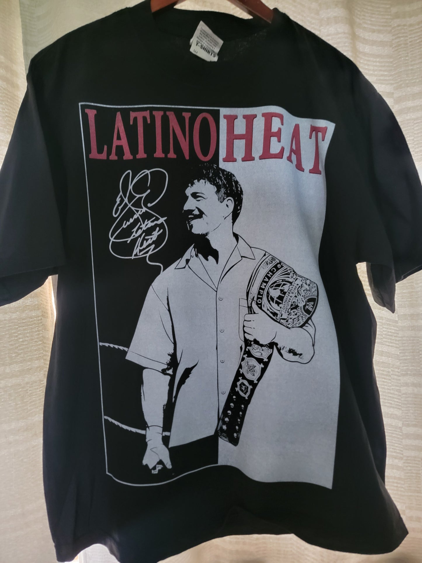 LATINO HEAT ON SHAKA HEAVYWEIGHT GARMET DYED T SHIRT "WRESTLING