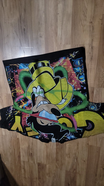 GOOFY POWERLINE AOP (FRONT ONLY)ON SHAKA HEAVYWEIGHT GARMET DYED T SHIRT