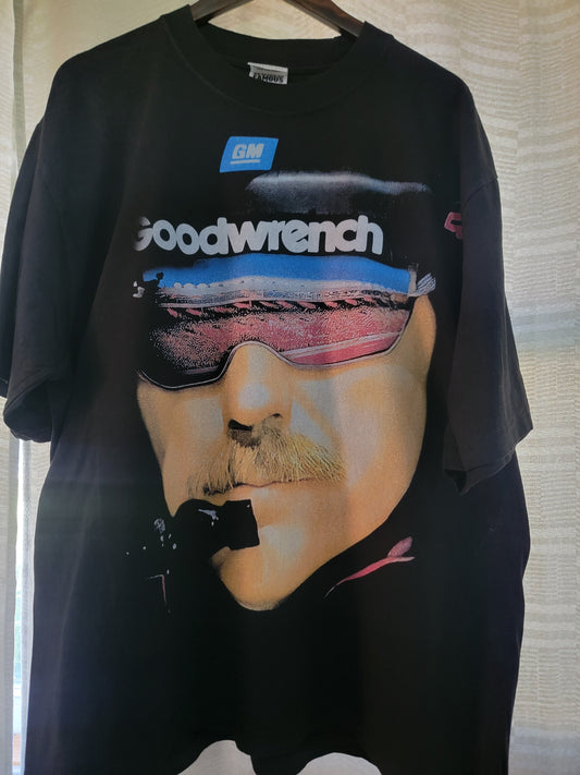 DALE ERNHARDT BIG FACE ON SHAKA HEAVYWEIGHT GARMET DYED T SHIRT:MODERN