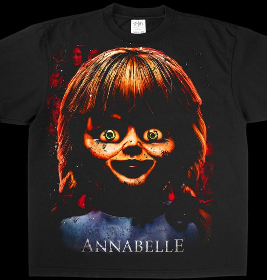 ANNABELLE ON SHAKA HEAVYWEIGHT GARMET DYED T SHIRT "HORROR"