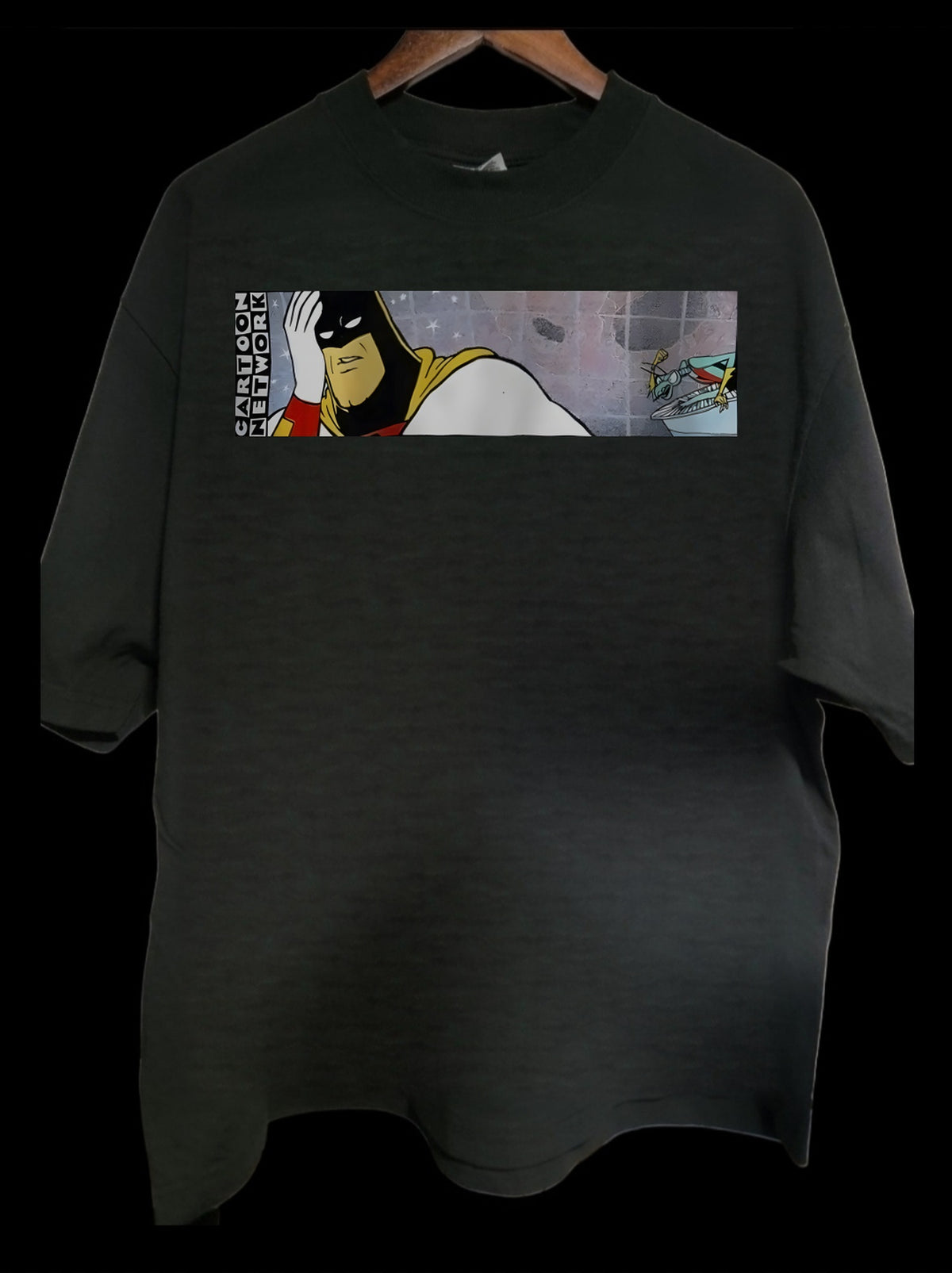 1998 Space Ghost Coast To Coast Wash Rare T-Shirt Black Modern