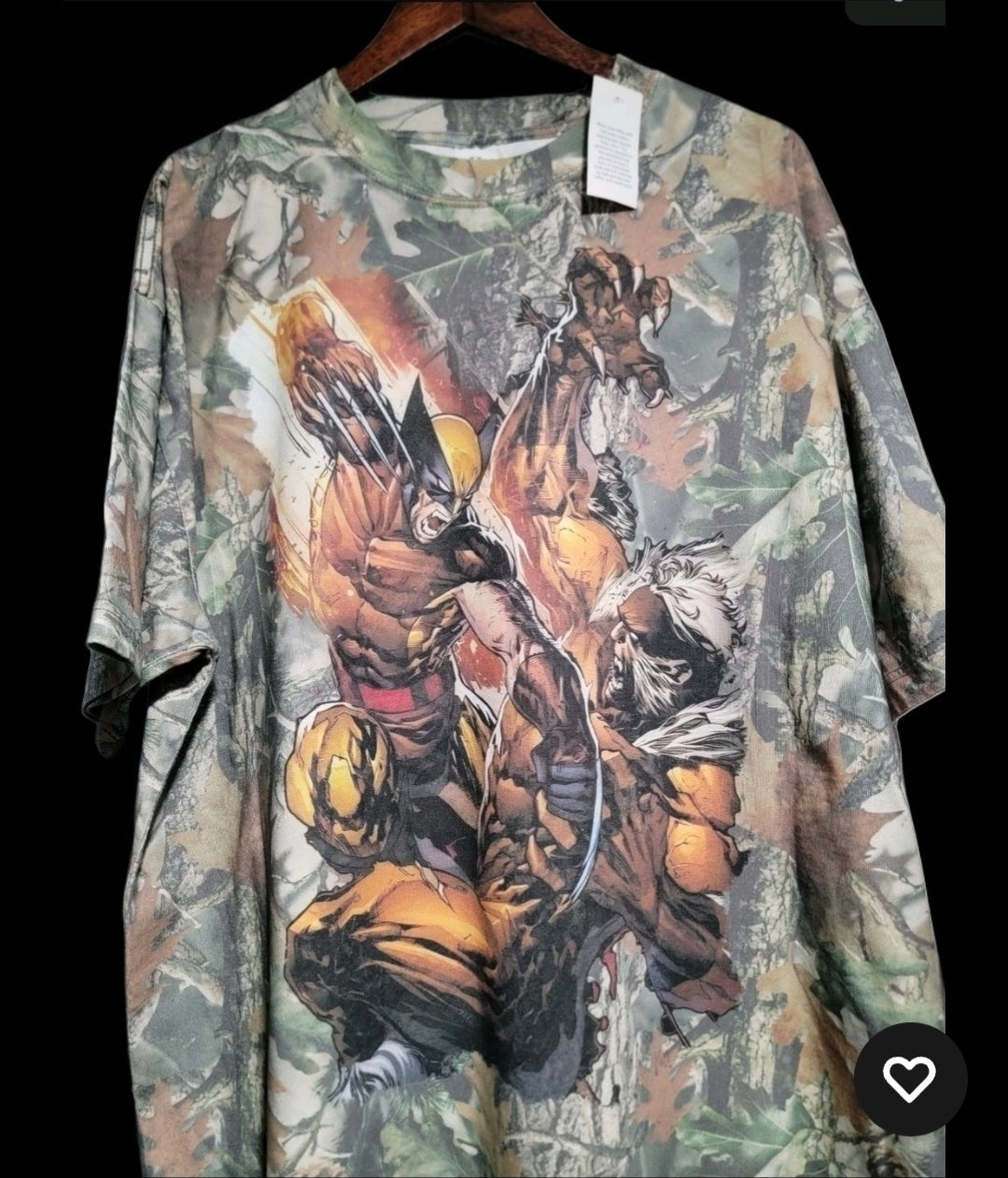 Wolverine vs Sabretooth all over camo print t-shirt